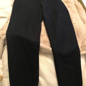 Navy pinstripe pants